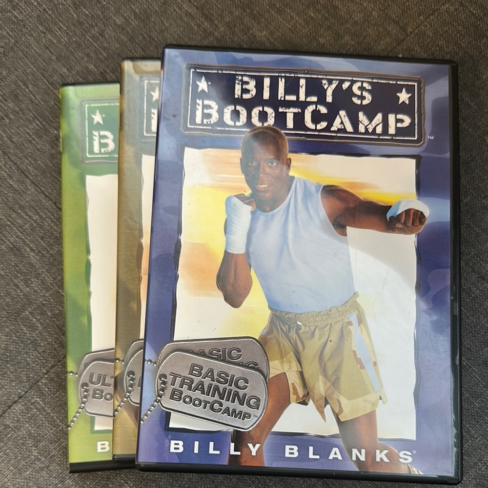 Billy's Bootcamp Blue and Green Fitness DVDs